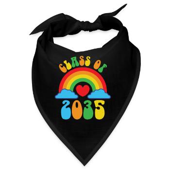 Klasse von 2035 Erster Schultag wächst mit mir - Bandana - Schwarz - Vorne