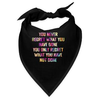Inspiration Spruch - Bandana - Schwarz - Vorne
