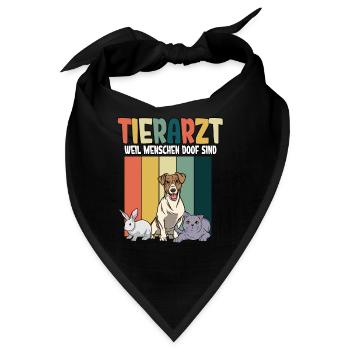 Tierarzt - Bandana - Schwarz - Vorne