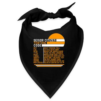 Senioren-SMS-Code-Shirt, lustiger Senior - Bandana - Schwarz - Vorne