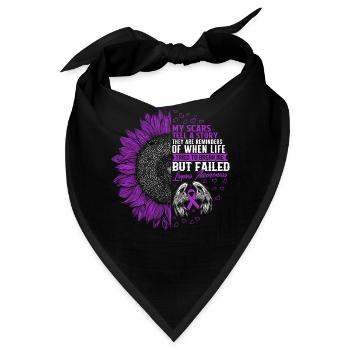 Lupus Awareness Shirt, Meine Narben erzählen eine Geschichte - Bandana - Schwarz - Vorne