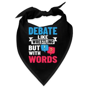 Debattieren Politische Diskussion Debatte Argument - Bandana - Schwarz - Vorne