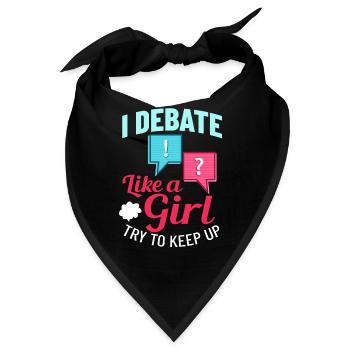 Debattieren Politische Diskussion Debatte Argument - Bandana - Schwarz - Vorne