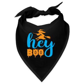Hey boo - Halloween-Humor - Bandana - Schwarz - Vorne