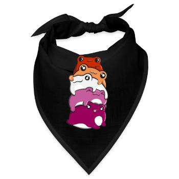 Lesben- und Schwulenstolz Froschhaufen Lesben- und - Bandana - Schwarz - Vorne