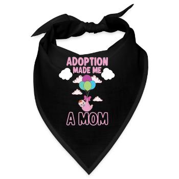 Lustige Adoptions-adoptions-tagesgeschenke - Bandana - Schwarz - Vorne