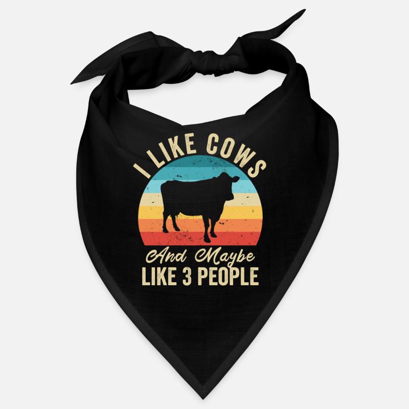 I love Cows Humor Farmer Gift Bandana