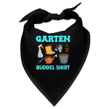 Garten Buddel Shirt Gartenarbeit - Bandana - Schwarz - Vorne