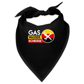 Gas Wasser Scheiße Klempner - Bandana - Schwarz - Vorne