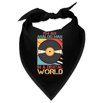 Ich Bin Ein Analoger Mann In Einer Digitalen Welt - Bandana - Schwarz - Vorne