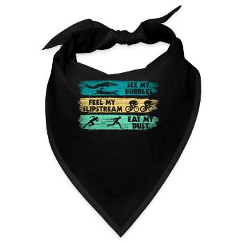 Lustiger Triathlon Spruch - Bandana - Schwarz - Vorne