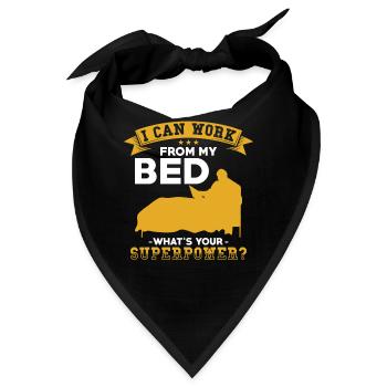 Home Office Spruch - Bandana - Schwarz - Vorne