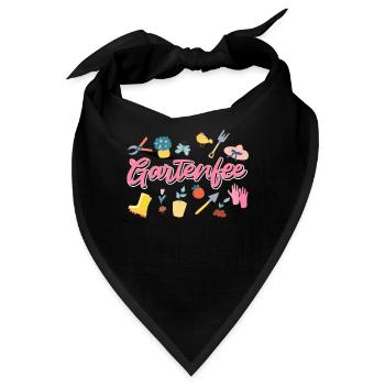 Gartenfee Gärtnerin Landschaftsbauerin Damen - Bandana - Schwarz - Vorne