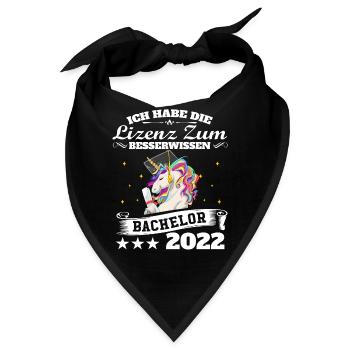 Ich Habe Die Lizenz Zum Besserwissen Einhorn Bache - Bandana - Schwarz - Vorne