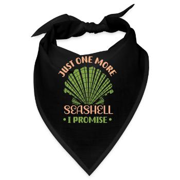 Nur Noch Eine Muschel Ich Verspreche Es Muscheln - Bandana - Schwarz - Vorne