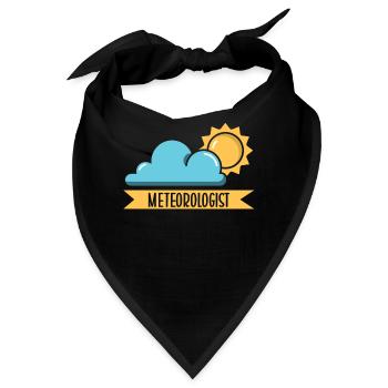 Meteorologe Meteorologie Wettervorhersage Beruf - Bandana - Schwarz - Vorne