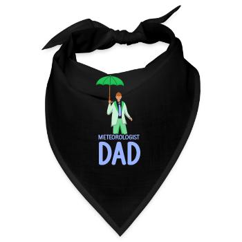 Meteorologe Papa Wettervorhersage Meteorologie - Bandana - Schwarz - Vorne