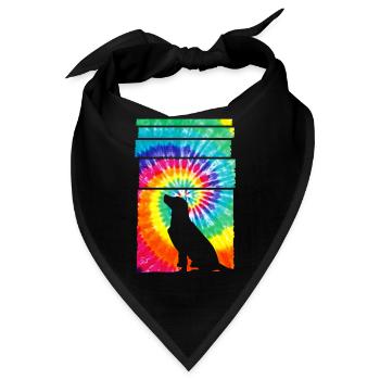 Dog Hippie Tie Dye - Bandana - Schwarz - Vorne