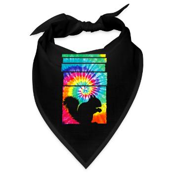 Eichhörnchen Hippie Tie Dye - Bandana - Schwarz - Vorne