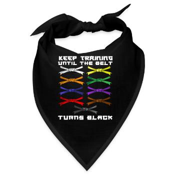 Karate Schwarzer Gürtel Geschenk - Bandana - Schwarz - Vorne