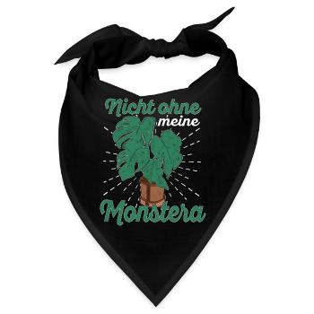Kleingarten anfänger Nicht ohne meine Monstera - Bandana - Schwarz - Vorne