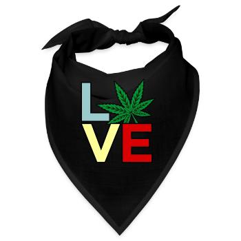Cannabis - Bandana - Schwarz - Vorne