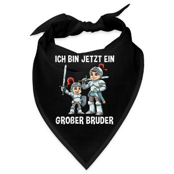 Ritter Großer Bruder - Ich bin jetzt ein Großer - Bandana - Schwarz - Vorne