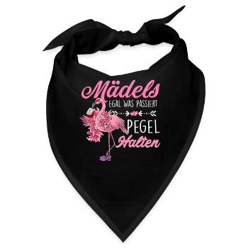Mädels Egal Was Passiert Pegel Halten Wein Pink Fl - Bandana - Schwarz - Vorne