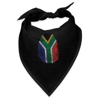 Fingerabdruck Südafrika D.N.A. Kontinent - Bandana - Schwarz - Vorne