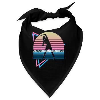 Aerobic-Lehrer Retro - Bandana - Schwarz - Vorne