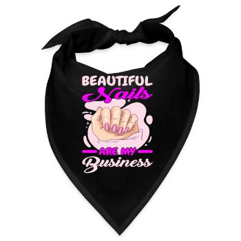Beautiful Nails Are My Business - Bandana - Schwarz - Vorne