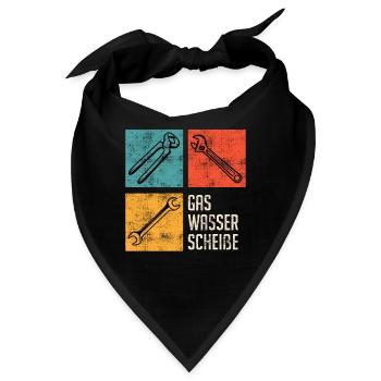 Gas Wasser Scheiße Klempner - Bandana - Schwarz - Vorne