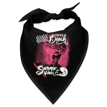 Griechenland, antikes Ornament, lustiger Spruch - Bandana - Schwarz - Vorne