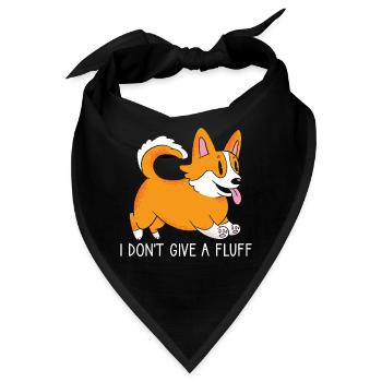Ich Gebe Keinen Süßen Fluff Corgi-Hundebesitzer - Bandana - Schwarz - Vorne