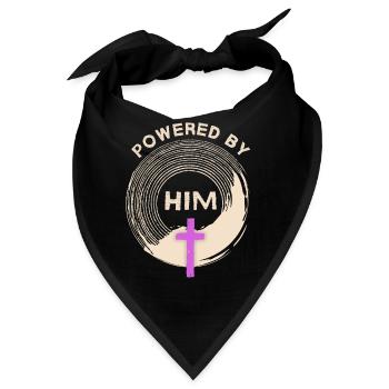 Kreuz Christi, Jesus Christus Spruch Motivation - Bandana - Schwarz - Vorne