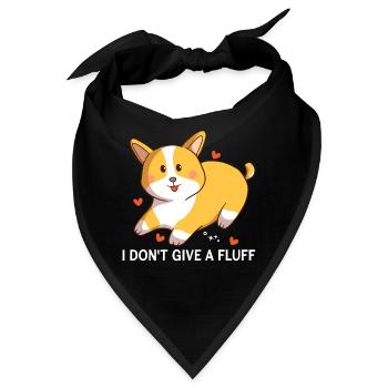 Ich Gebe Keinen Süßen Flusen -Corgi -Hundebesitzer - Bandana - Schwarz - Vorne