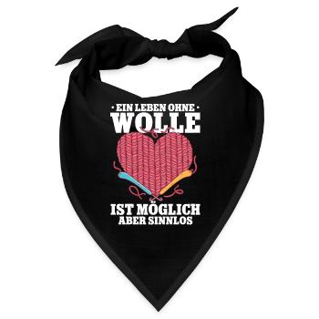 Häkeln - Bandana - Schwarz - Vorne