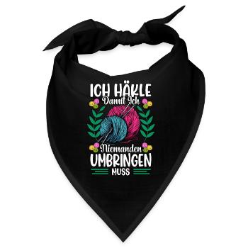 Häkeln - Bandana - Schwarz - Vorne