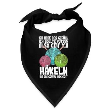 Häkeln - Bandana - Schwarz - Vorne