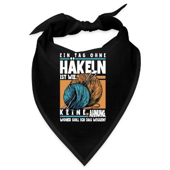 Häkeln - Bandana - Schwarz - Vorne