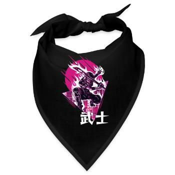 Ninja Samurai Flaming Sword Japanische - Bandana - Schwarz - Vorne