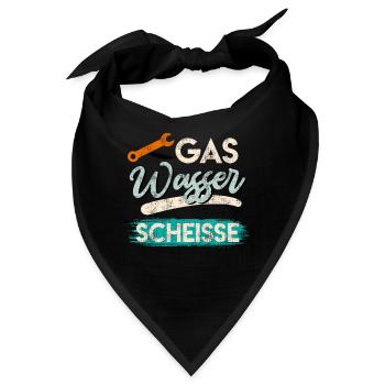 Gas Wasser Scheiße - Bandana - Schwarz - Vorne