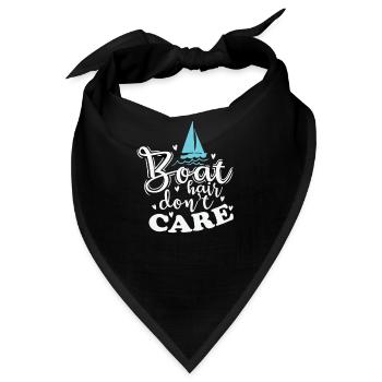 Boat Hair don’t care Segeln Boot Sport - Bandana - Schwarz - Vorne