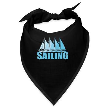 Sailing Segeln Boot Wassersport Wind - Bandana - Schwarz - Vorne