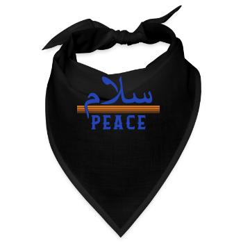 Salam Peace Shirt, Arabische Kalligraphie Muslimisches Geschenk - Bandana - Schwarz - Vorne