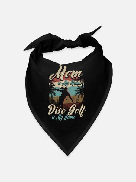 Maman est mon nom Disc Golf est mon jeu pour maman - Bandana - noir - Devant