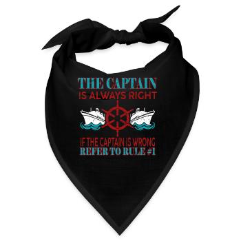Schifffahrt Regeln Boot Kapitän - Bandana - Schwarz - Vorne