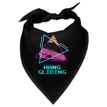 Retro Vintage Classic Hang Gliding Hang Glider - Bandana - Schwarz - Vorne