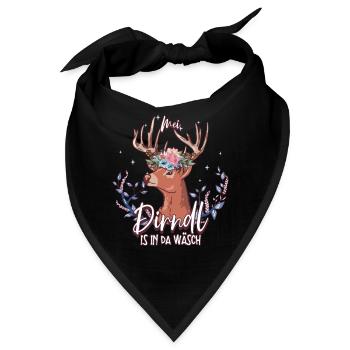 Mei Dirndl Is In Da Wäsch - Bandana - Schwarz - Vorne
