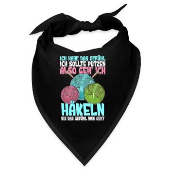 Häkeln - Bandana - Schwarz - Vorne